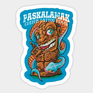 paskalamak tiki shirt Sticker